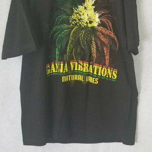 NEW Ganja Vibration T-Shirt Natural Vibes T-Shirt